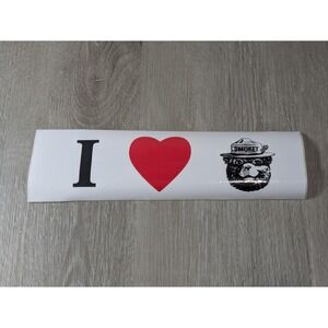 VTG Smokey Bear I Love Smokey Heart Bumper Sticker Decal US Forest Service NOS